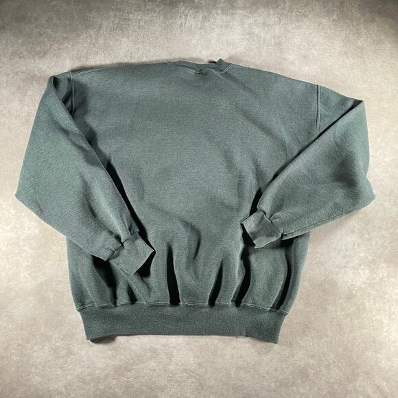 90’s Russell Athletic Grey Logo Patch Black Sweatshirt - Picture 2 of 4